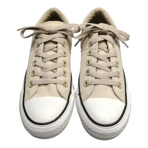 Converse Chuck Taylor All Star Madison Low Top Sneakers Womens 7 Beige White EUC